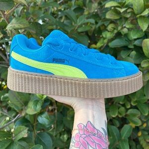 Fenty x Puma Creeper Phatty Sneaker Blue Green Gum Platform Chunky Women’s 6 New
